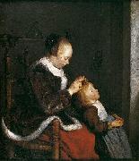 Mother Combing the Hair of Her Child. Gerard ter Borch the Younger
